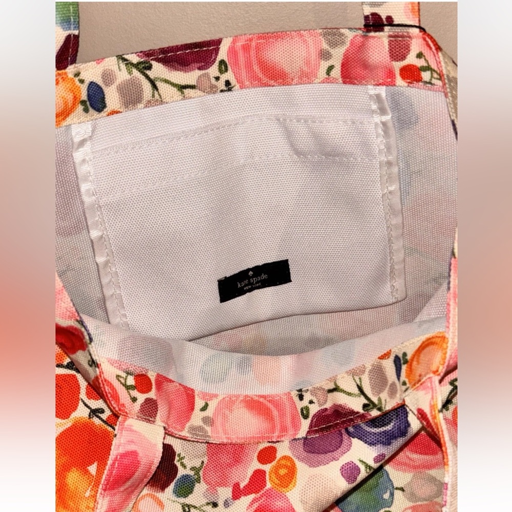 Kate Spade Floral Fabric Book Bag Tote - Picture 3 of 3